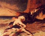 William Etty Hero and Leander 1 oil